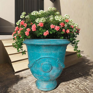 Made Vietnam Factory Luxury Modern Outdoor Home Matches Diversos estilos Custom Color Fibra de vidrio Maceta Jardín Macetas Set 3 Pcs - Product Image 6