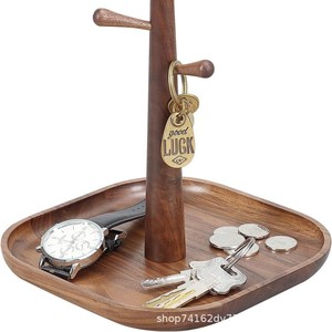 Support de rangement pour clés en bois, organisateur multifonctionnel de bureau pour clés, montres, bijoux, présentoir - Product Image 4
