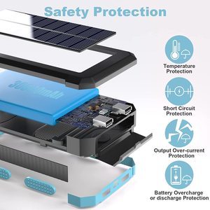 2025 <span class=keywords><strong>chargeur</strong></span> haute capacité 20000mah étanche banque d'énergie solaire Powerbank Mobile banques d'énergie solaire pour téléphone portable - Product Image 5