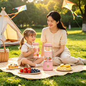Licuadora Portátil Personal Eléctrica USB de 400 ml, Batidora para Smoothies y Jugos de Frutas, para el Hogar y Exteriores - Product Image 6