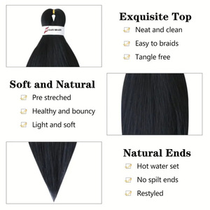 Ingrosso 26 pollici per Ombre sintetico EZ intrecciare le estensioni dei <span class=keywords><strong>capelli</strong></span> Pre-allungate singola trama francese per donne <span class=keywords><strong>africane</strong></span> acconciature - Product Image 4