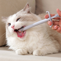 Distributeur de pilules pour animaux de compagnie en plastique, seringue d'alimentation pour médicaments oraux pour chats et chiens, distributeur de comprimés portable
