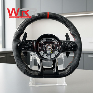 Volante de Fibra de Carbono con Cuero Negro y LED RPM, Mejora Deportiva para Mercedes-Benz AMG Clase C/E/S - Product Image 1