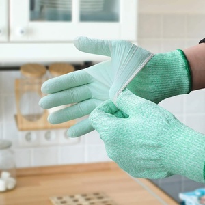 Guantes de Seguridad Verdes de Punto Sin Costuras para Trabajadores, Jardineros y Conductores - Product Image 5