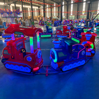 Train électrique pour enfants avec rails, 6 places, parc d'attractions intérieur et extérieur pour enfants