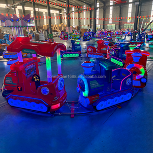 Trenino Elettrico <span class=keywords><strong>per</strong></span> <span class=keywords><strong>Bambini</strong></span> a 6 Posti con Binari <span class=keywords><strong>per</strong></span> Parchi Divertimento Interni ed Esterni - Product Image 2