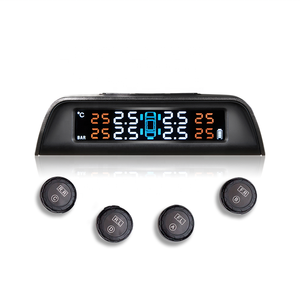 Car Digital <b>TPMS</b> Solar-powered Wireless Tire Pressure Monitoring System with 4 Sensors and Alarms - Product Image 1