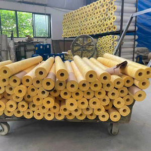 Pipeline de reconstruction de vieux bâtiments tuyau de laine de verre insonorisé sortie d'usine matériau d'isolation thermique - Product Image 1