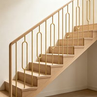 Balustre carré en métal creux de 1/2''*44'' au design moderne pour escaliers en fer forgé, idéal pour la maison, l'hôtel, le balcon et l'appartement