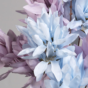 Fleurs artificielles bleu clair et violet en PVC, plante entière, décoration de mariage, décoration intérieure, Bauhinia - Product Image 4