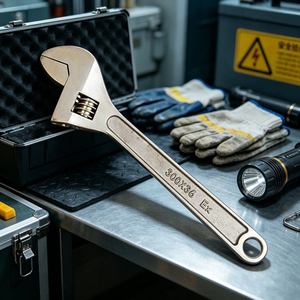 Spark-Free Safety Adjustable Wrench Aluminum Bronze Material Explosion Proof Non-Magnetic <b>Spanner</b> Hand <b>Tool</b> for Fuel Depot Tank - Product Image 2