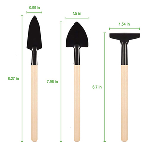 Ensemble d'outils de jardin en acier inoxydable, Mini outils de jardin/parfait ensemble 3 pièces avec manche en bois, truelle de pelle, Promotion spéciale - Product Image 2