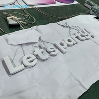 Enseigne de magasin en métal résistante aux intempéries pour usage extérieur, lettres en relief 3D rétroéclairées par LED, enseigne lumineuse pour façade commerciale
