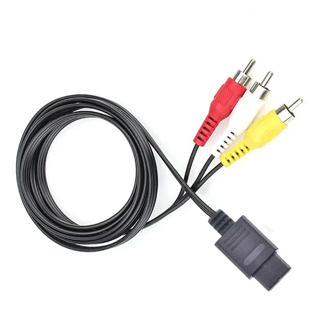 Composite AV Audio Video TV Adapter Cable For Nintendo 64 N64 3 RCA Cord For Super Nintendo SNES Game Cube GC Accessories