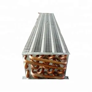 Evaporator condenser heat exchanger for refrigerator display cabinet
