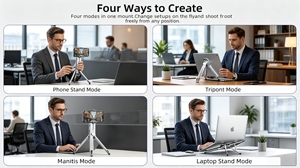 Supporto Minimalista in Alluminio per Notebook per un Setup da Scrivania Moderno - Product Image 6