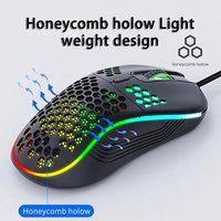 Souris de jeu filaire sans fil RGB Breathing 6400DPI High Precision OEM Honeycomb Design for Gaming Keyboard Combos