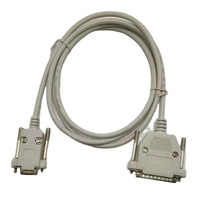 DB9Female a DB25male Serial RS232 Cable de módem nulo ensamblado con muescas largas