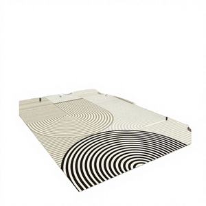 Tapis moderne grand format pour salon, à poils ras de 6 mm, abstrait, personnalisé, lavable en machine, adapté aux animaux domestiques, fabriqué à la machine, en promotion - Product Image 2