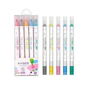 ปากกามาร์คเกอร์สีสดใส ล้างออกได้ ปลอดสารพิษ แบบจุด สำหรับเด็ก ระบายสีน้ำ วาดภาพ - Product Image 3