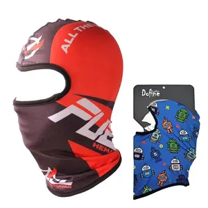 Casque de Ski complet, impression personnalisée, cagoule de moto