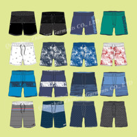 Beste prijs heren zomer zwemshorts grappige fruitprint strandshorts kinder zwemkleding