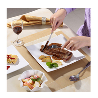 Tapis de table tissé en Offre Spéciale Sets de table tissés carrés antidérapants et faciles à nettoyer pour table à manger de luxe