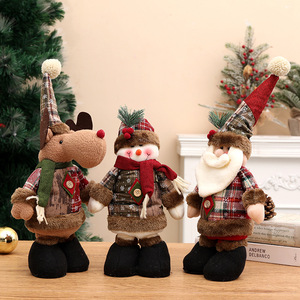 Feliz Navidad Papá Noel Muñeco de tela Elk Adornos navideños y decoraciones para árboles de Navidad Regalos <span class=keywords><strong>natales</strong></span> para la decoración del hogar - Product Image 2