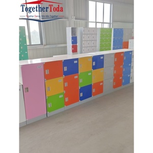 Armoire de rangement en plastique moderne de différentes couleurs, en ABS, imperméable, durable, écologique, assemblée, garantie 3-5 ans, mobilier scolaire - Product Image 2