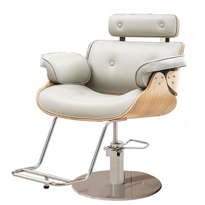 Fauteuil <span class=keywords><strong>de</strong></span> Barbier Haut <span class=keywords><strong>de</strong></span> Gamme en Bois Courbé, Pivotant à 360°, Hydraulique, Ergonomique, Réglable en Hauteur, Design Moderne, Durable, Revêtement PU Imperméable - Product Image 4