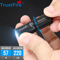 Senter LED Super Mini Ultra-Terang Tahan Air IP68 Dapat Diisi Ulang EDC Pengisian Daya USB Paduan Aluminium Gantungan Kunci Darurat Luar Ruangan