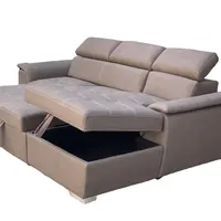 Commercio all'ingrosso di Lusso tufted sezionale divano divano ad angolo divano letto con contenitore divano del soggiorno