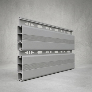 Persiana Enrollable Ventilada de Doble Cara con Absorción de Impactos QA11, Puerta Enrollable de Aluminio 6063-T5 en Gris Plateado - Product Image 1