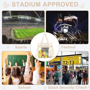 Bolsa <span class=keywords><strong>de</strong></span> mano <span class=keywords><strong>de</strong></span> PVC con logotipo personalizado, 12x6x12, aprobada por el estadio, bolsa <span class=keywords><strong>de</strong></span> compras <span class=keywords><strong>de</strong></span> plástico transparente para deportes, trabajo, viajes, <span class=keywords><strong>Playa</strong></span> o regalos - Product Image 6