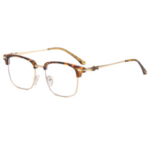 Eyebrow-Shaped Rectangle Eyeglasses Frames Full-Frame <b>PC</b> Lens Blue Light Protection For Men - Product Image 3