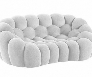 Rochburg, divano componibile in tessuto imbottito di spugna resistente, a forma di calcio, Set da letto creativo per piccoli appartamenti, soggiorno - Product Image 5