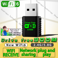 900M sans pilote USB carte réseau sans fil WiFi6 ordinateur portable bureau 5G récepteur émetteur Linux