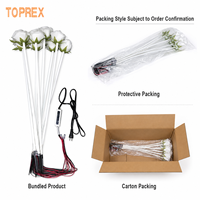 Toprex extérieur événement décoratif 12v PU artificiel rose fleur lumière