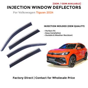 Injection <b>Window</b> Visors Rain Guards for Volkswagen Tiguan 2024 | Side <b>Window</b> Deflectors Custom Fit Auto Accessories - Product Image 2