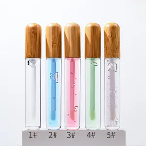 100% Tự Nhiên Shea Butter Tre Hương Vị Trái Cây Lip Gloss Độc Ác/Vegan Naked Trái Cây Trong Suốt Shiny Lip Gloss