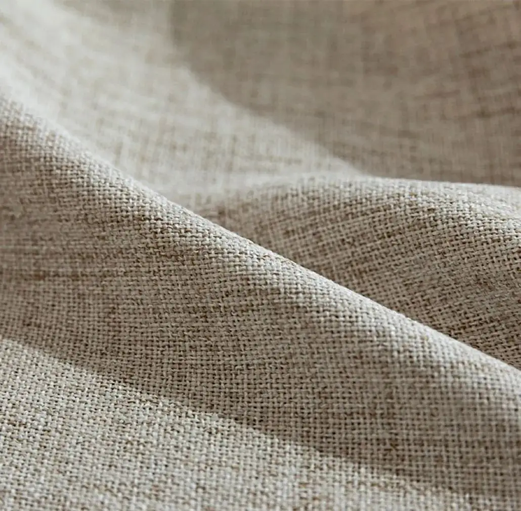 Hot bán chất lượng tốt nhất rèm cửa hai mặt tác phẩm nghệ thuật thiết kế với phong cách đồng bằng dệt Linen rèm vải