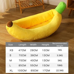 Bananenförmiges Hundebett aus Umweltfreundlichem Kunststoff, Abnehmbar und Waschbar, mit Cartoon-Muster für Alle Jahreszeiten und Innenbereich - Product Image 5