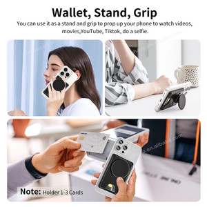 Portefeuille magnétique translucide Xunhao, porte-cartes de crédit personnalisé, support réglable Msafe Pops Grip, étui fin pour iPhone PC, cadeau - Product Image 6