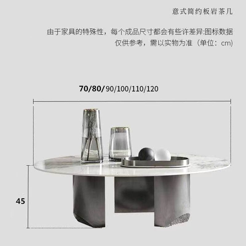 [Luxe] Table basse ronde en dalle de 0,7 m
