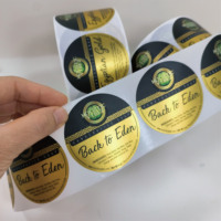 Impression Cercle Logo Autocollants Étiquettes auto-adhésives rondes Rouleau personnalisé avec mat laminé étanche