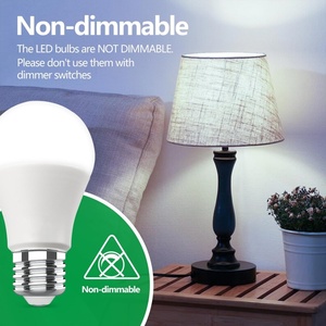 <span class=keywords><strong>Ampoule</strong></span> <span class=keywords><strong>LED</strong></span> A19 12W équivalent 100W, lumière du jour 6500K, 1400LM, E26, non dimmable, givrée, pour intérieur, lot de 4 - Product Image 6