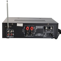 Amfi Güçlü Ses Sistemi AB Sınıfı Profesyonel Karaoke Stereo Mini Mikser 2 Kanal Hi-Fi Ev Amfisi 60W 4 Ohm Metal