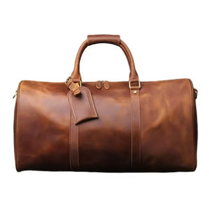 复古真皮行李包 31L 防水拉链封口 大容量 涤棉内衬 运动户外用 - Product Image 1