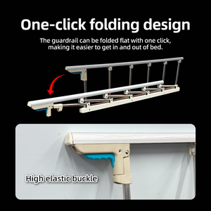Barandilla de Cama de Aluminio con Asa de Apoyo para Ancianos y Discapacitados, Protector de Seguridad para Cama, Fácil de Plegar para el Cuidado del Cuidador - Product Image 3