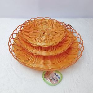 Cesta Redonda de Plástico Imitación Ratán, Plato para Frutas, Vajilla, Uso en Cocina, Serie 40, Contenedor de Alimentos - Product Image 4